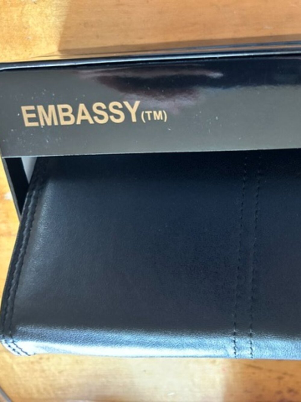 Brand New Embassy Black Soft leather unisex wallet clutch with many compartments
